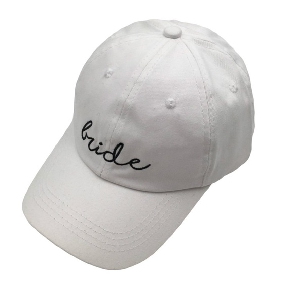 Bride Baseball Hat, Bride Squad Hat, Bride Gift, Embroidered White Dad - Picture 5 of 7
